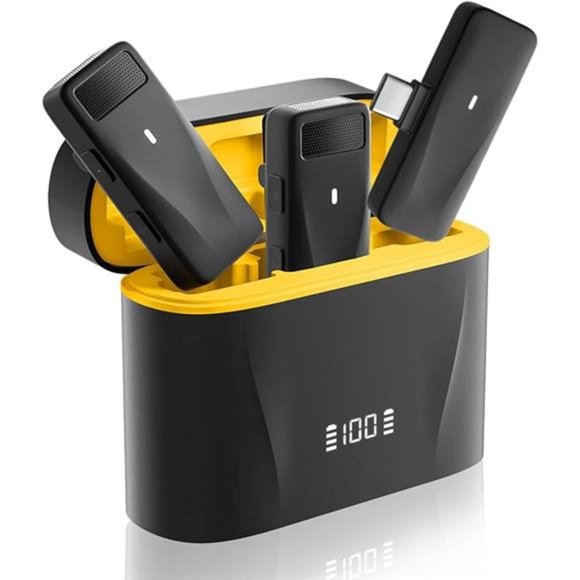 Mini Wireless Lapel Lavalier Microphone for Android,  - 2 Pack - Picture 2 of 7